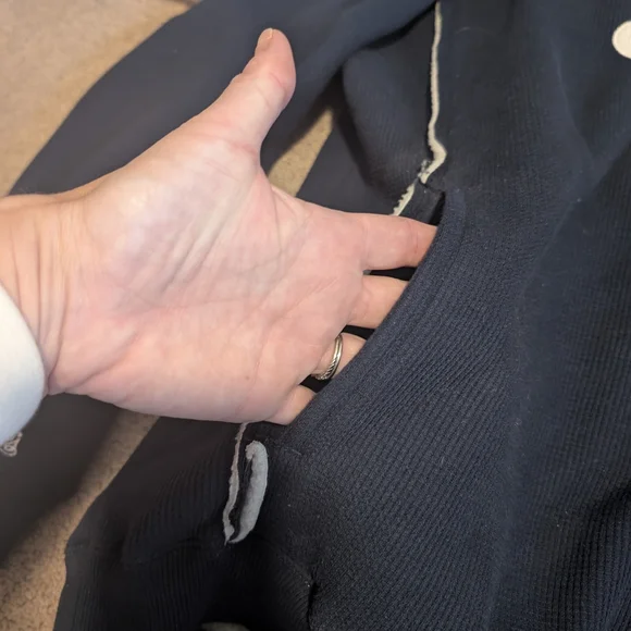 Stitches Navy Zip Up Detroit Hoodie Sweatshirt (XL) - Picture 5 of 7